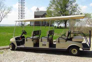 Golf carts - Photo of an 8 person golf cart rental.