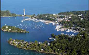 Put-in-Bay Island - A beautiful aerial view of the Put-in-Bay Island.